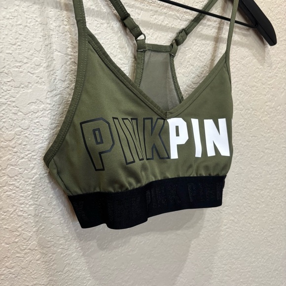 PINK Victorias Secret Ultimate Low Impact Sports Bra in Olive Green - Picture 4 of 7